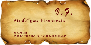 Virágos Florencia névjegykártya